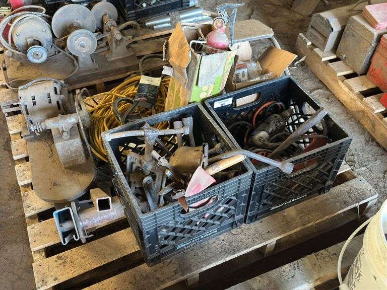 Assorted Tool and Equipment Lot - Motors, Hand Tools, and More image