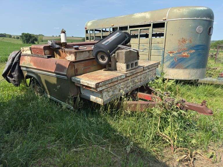 Dodge Truck Bed Trailer with Fuel Tank and Toolboxes, NO TITLE image