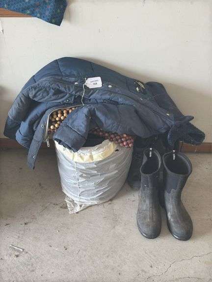 Work Boots, Insulated Boots, Coat & Beaded Seat Cover image