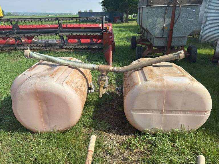 Pair of 200 Gallon poly tanks with Plumbing image