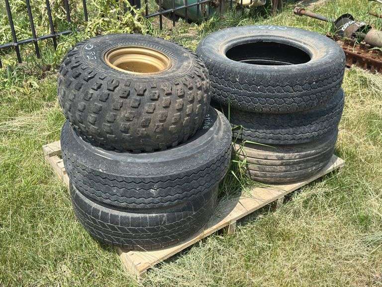 Lot of 9 Tires and One Rim image