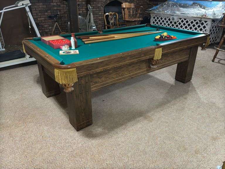 Slate Billiards Table with Accessories image