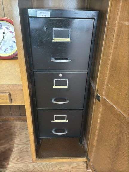 Three-Drawer Metal Filing Cabinet image
