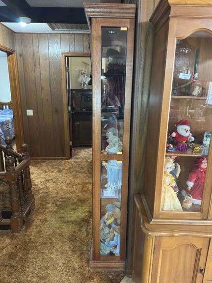 Lighted Glass/Wooden Display Cabinet-CABINET ONLY NO CONTENTS