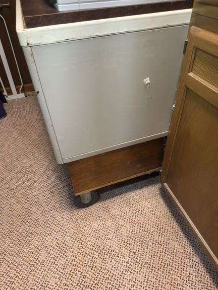 Rolling Cabinet with Sliding Doors