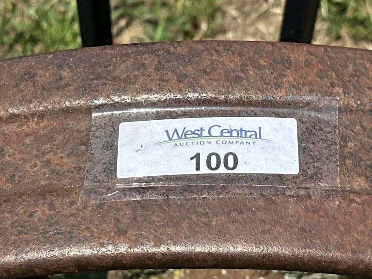 Set of Two Steel Farm Implement Wheels