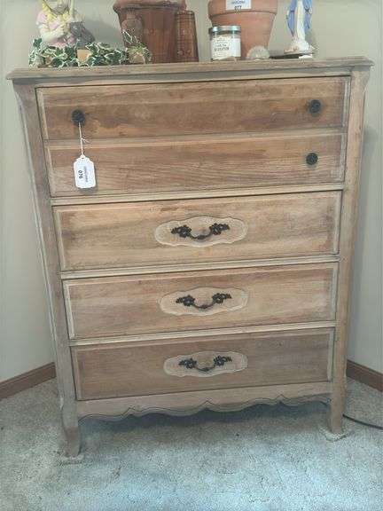 Wood 4-Drawer Chest Dresser image