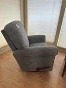 La-Z-Boy Blue Fabric Swivel Rocker Recliner Chair