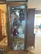 Lighted Glass/Wooden Display Cabinet-CABINET ONLY NO CONTENTS