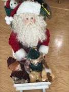 Decorative Santa Sleigh with Figurines