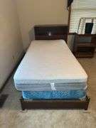 Twin Bed with Headboard and Mattress