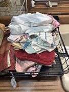 Dish Rack with Mixed Household Linens