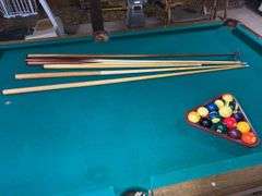 Slate Billiards Table with Accessories