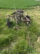 John Deere 3 bottom pull type plow, spoke wheels