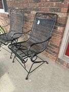 Pair of Wrought Iron Outdoor Chairs