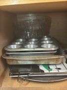 Lot of Kitchenware - Baking Pans, Electric Knife, Trays