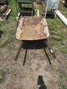 Rusty Metal Wheelbarrow