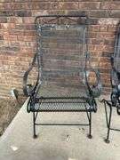 Pair of Wrought Iron Outdoor Chairs