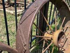 Set of Two Steel Farm Implement Wheels