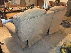 Two-Seat Upholstered Reclining Loveseat with Console