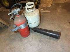 Propane Tank and Fire Extinguisher