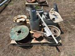 Mixed Lot of Metal Items - Wheels, Tubing, Spool, and More