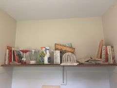 Household Items - Cookbooks, Cleaning Supplies, Basket, and More
