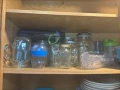 Mixed Lot of Kitchenware: Jars, Dishes, and More