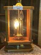 Accent Lamp with Lighted Wood and Glass Base