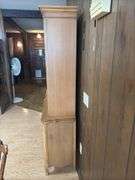 Wood China Cabinet Hutch with Glass Doors, NO CONTENTS INCLUDED.