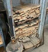 Salvaged Wood Planks and Metal Storage Container
