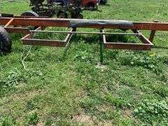 Orange Steel Utility Trailer with Pallet & Pipe