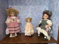 Three Collectible Porcelain Dolls