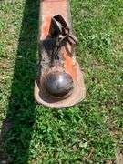 Orange Steel Utility Trailer with Pallet & Pipe