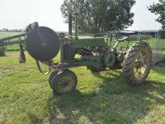 John Deere Unstyled A with Buzz Saw attachment, 1938