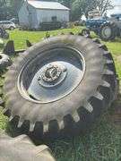 Pair of Firestone 18.4-38 Tractor Tires on Rims