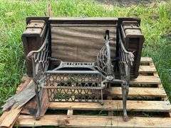Singer Sewing Machine with Cabinet and Treadle Base