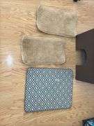 Upholstered Storage Ottoman with Cat Hole and Cushions