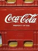Lot of Coca-Cola and Knudsen Beverage Crates