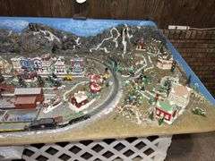 HO Scale Model Train Set on Display Table