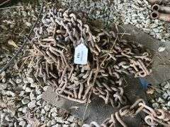 Rear tractor chains-2, believed to fit 30" rear tires.