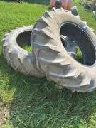 Two Tractor Tires: Firestone 14-30 and B.F. Goodrich 15-38