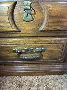 Wooden Nightstand with Two Drawers