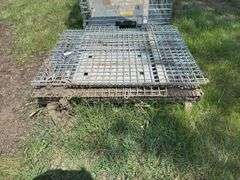 Heavy Duty Wire Mesh Storage Container with steel plates