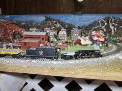 HO Scale Model Train Set on Display Table