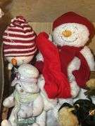 Assorted Holiday Decorations - Santa, Snowmen, Reindeer