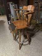 Wooden Swivel Barstool and Accent Chair