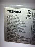 Toshiba Microwave Oven, Model EM925A5A-BS