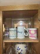 Variety of Cups, Glasses, and Canisters