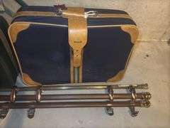 Adolfo Duxbury & Samsonite Luggage with Curtain Rods, and ironing board